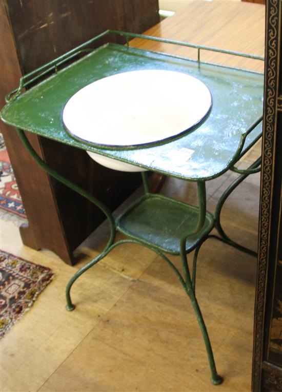 Metal washstand
